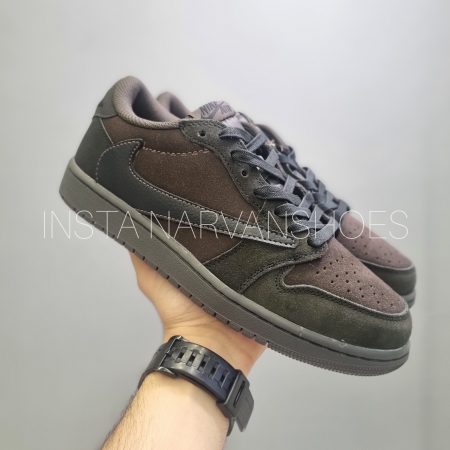 ایرجردن وان ترویس اسکات قهوه ای | Air Jordan 1 x Travis Scott "Velvet Brown / Dark Mocha"